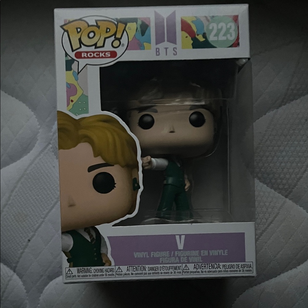 Funko Pop Rocks BTS V Figure with Green Outfit